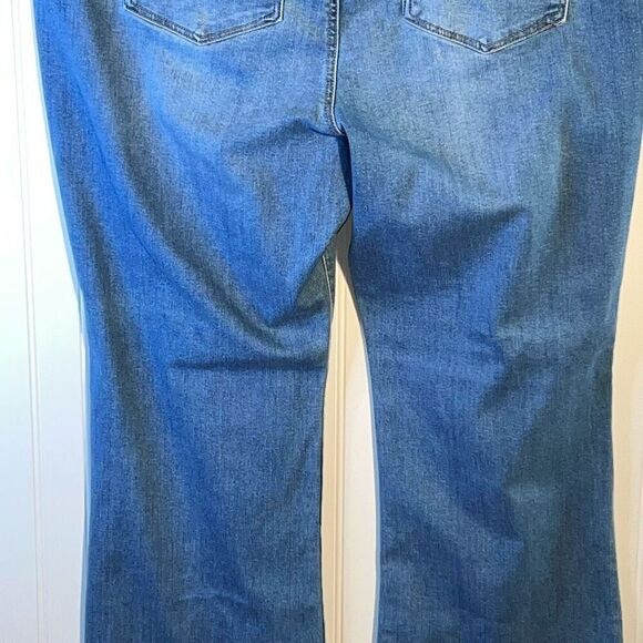 Wax Jeans Boot Cut Frayed Hem Jeans Women’s 22 Plus Blue Stretch Classic Western - Picture 8 of 9